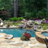 Custom Freeform pool with spa in Atlanta Georgia